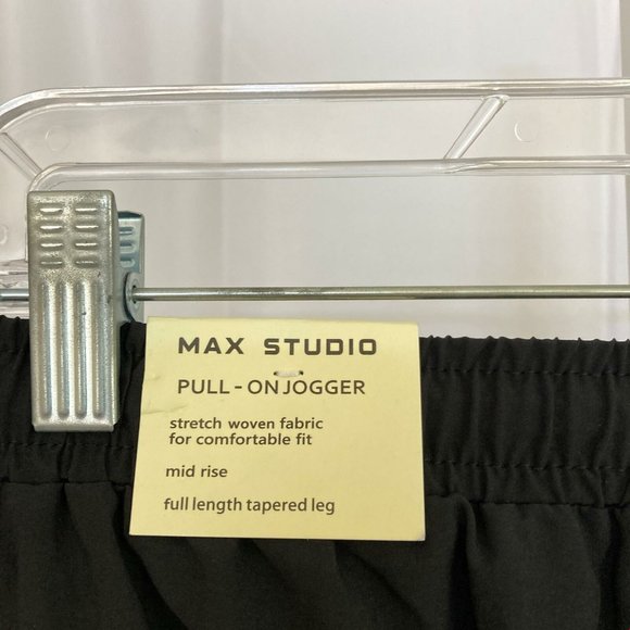 Max Studio Nordstrom NEW Women's Size X-Large Pull On Black Stretchy Joggers - Picture 7 of 8